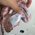 Peace & Pearls  Floral Tank Top Tie Front Buttons Pink Photo 5