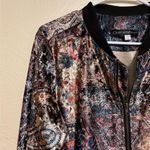 Luxurious Black and Brown Bomber Jacket with Ribbed Details Size M Photo 5