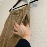 Bohme Women's Tan Straight Leg Khaki High Rise Paper Bag Pants Size Small Photo 8