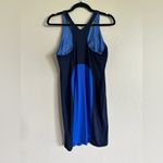 Athleta  racerback caspian blue colorblock swim dress size medium Photo 3
