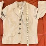 Ann Taylor LOFT Gray/White Stripe Seersucker Jacket. Photo 13