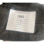 ZARA Trouser Straight Leg Ankle Pants Flat Front Low Rise 6 Gingham Grey #2643 Photo 6