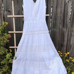 NAOO Nation AK Outfits Womens Dress Maxi White 100% Cotton Sleeveless M/L Size M Photo 6