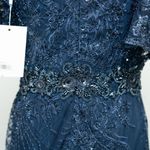 Mac Duggal Navy Embellished Evening Gown Photo 11