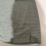 Brandy Melville Cara Mini Skirt Green and White Check Plaid XS OS One Size Photo 6