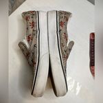 Vans Glen Plaid Slip On Sneakers Embroidered Flowers Sz 7 Skate Boho Floral Photo 2