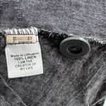 Flax  Dark Gray Button Down linen Shirt lagenlook 22-24 3/4 sleeve oversized Photo 10