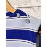 Talbots Plus Petite 1X Striped Sleeveless Knit Top w/ Button Detail Blue Photo 1