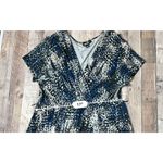 DKNY Donna Karen New York Blue Abstract Jersey Knit Surplice Dress size XL Photo 8