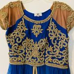 Blue Embellished Sari Size L Photo 1