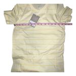 Everlane The Organic Cotton Crew Neck T Shirt Yellow Stripe Women Size Small New Photo 4