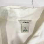 LL. Bean White Premium Washable Linen Drawstring Button Tunic SMALL Photo 9