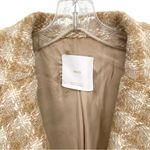 Mango Tweed Blazer Jacket Jewel Button Closure Photo 6