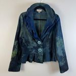 Julie and Martin Venzal The New Collection Laguna Beach Jacket Large Taffeta Vtg Green Photo 0