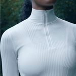 Oysho  High-Neck White fitted Long Sleeve Active Top Photo 0