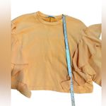 ZARA  Orange Ruffle Sleeve Statement Cropped Top Bold & Playful Sz M Photo 4