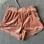 Divided Pink Velvet Lounge Shorts Photo 0