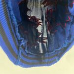 Vintage Diane Freis Abstract Patchwork Floral Knit Top Blue Striped Sheer Sleeve Size undefined Photo 5