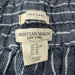 Christian Sirianio Christian Siriano Navy Striped A-Line Skirt Photo 1