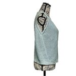 CRAZY HORSE Collection woman’s Blue Crochet Lightweight sweater Vest Cottegecore Photo 2