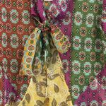 ZARA Boho Patchwork Sheer Pheasant Blouse Size L NEW Photo 6