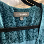 Intermix  Green Velvet Faux Wrap Dress Photo 1