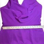 Harlyn Orchid Fit and Flare Halter Dress Plunging Drape Neckline Open Back XL Purple Photo 11