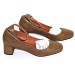 Coach Ankle Strap Pump Metallic Suede Size 9 Photo 1