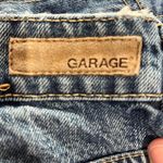 Garage Blue Distressed Jean Shorts with Frayed Hem Photo 2