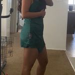 Lulus Emerald Green Satin Cowl Sort Romper Photo 5