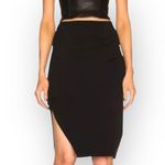 Helmut Lang new ♌︎ Slinky Sexy Knot Mini Skirt ♌︎ Black Stretch Jersey ♌︎ Large Photo 9