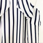 J.Crew  Dress Halter Striped Ruffle Mini Navy White Size XS NWT Photo 4