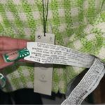 ZARA New XS Gingham Tweed Cropped Bustier Tank Top Green Photo 5