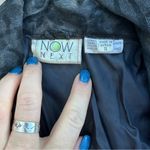 Vintage 80s Now Next genuine leather black Moto bomber batwing jacket SMALL Photo 3