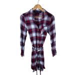 Gap  x Pendleton Flannel Shirt Dress Plaid Button Down Belted Long Sleeve Size SM Photo 2