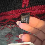 Reversible Infinity Scarf Reindeer Argyle Fair Isle Woven Knit Soft Warm Black Photo 5