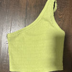 American Eagle  Outfitters One-Shoulder Green Crop Top Photo 0