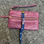 Kate Spade  Authentic Two Zipper Purple Wristlet Wallet Pouch Clutch Photo 7