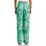 AQUA  Green Palm Print Wide‎ Leg Lounge Pants Drawstring Waist XXS Photo 2