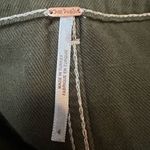 Free People Size 4 Paper bag Olive Green Belted Skirt Contrast Stitching Pockets Photo 3