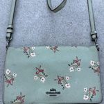 Coach Mint Green Floral Hayden Foldover Crossbody Bag with Removable Strap Photo 0
