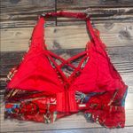 Victoria's Secret Vibrant Red and Blue Victoria Secret Date Push Up racerback bralette Photo 2