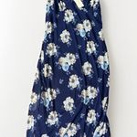 THIRTY THIRTY LA Slip Dress Womens L Antebellum Lace Trim Satin Floral Blue Size L Photo 0