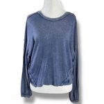 Free People  FP Movement Moon Rising Long Sleeve Top Washed Blue Bohemian XS Yoga Photo 4