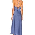 ASTR Gaia Slip Midi Dress Slate Denim Blue Sz Small Revolve Photo 2