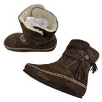 Vintage Sherpa Lined Suede Moccasin Winter Boots Women’s Size 6.5/7 Brown Photo 9