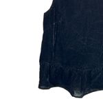 J.Crew Black Velvet Sleeveless Peplum Top Size 2 Y2K Grunge Academia Style Photo 4
