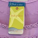 Fresh Produce Rib Island Top Women’s Large Orchid Lavender Ruffle Cotton NWT $46 Photo 3