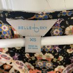 Belle Sky  Size XS Romper Black Floral Flutter Sleeve Deep V-Neck Button Women’s Photo 2