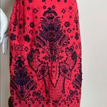 Free People sunshine benji Red and Black Mini Dress cotton/linen blend Photo 3
